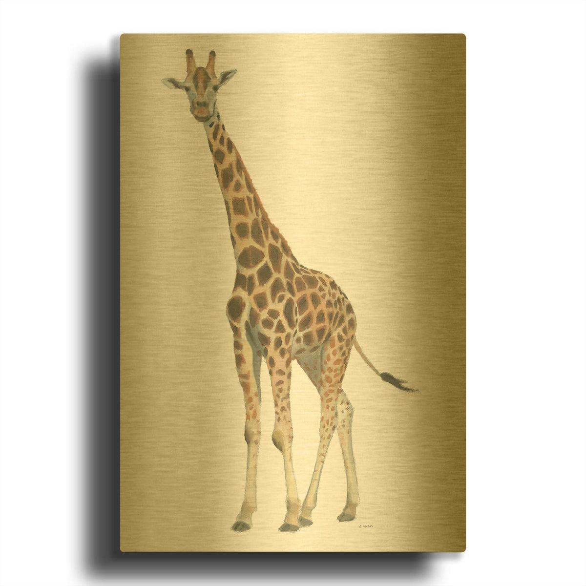 'Wild and Free V' By James Wiens Gold Metal Wall Art