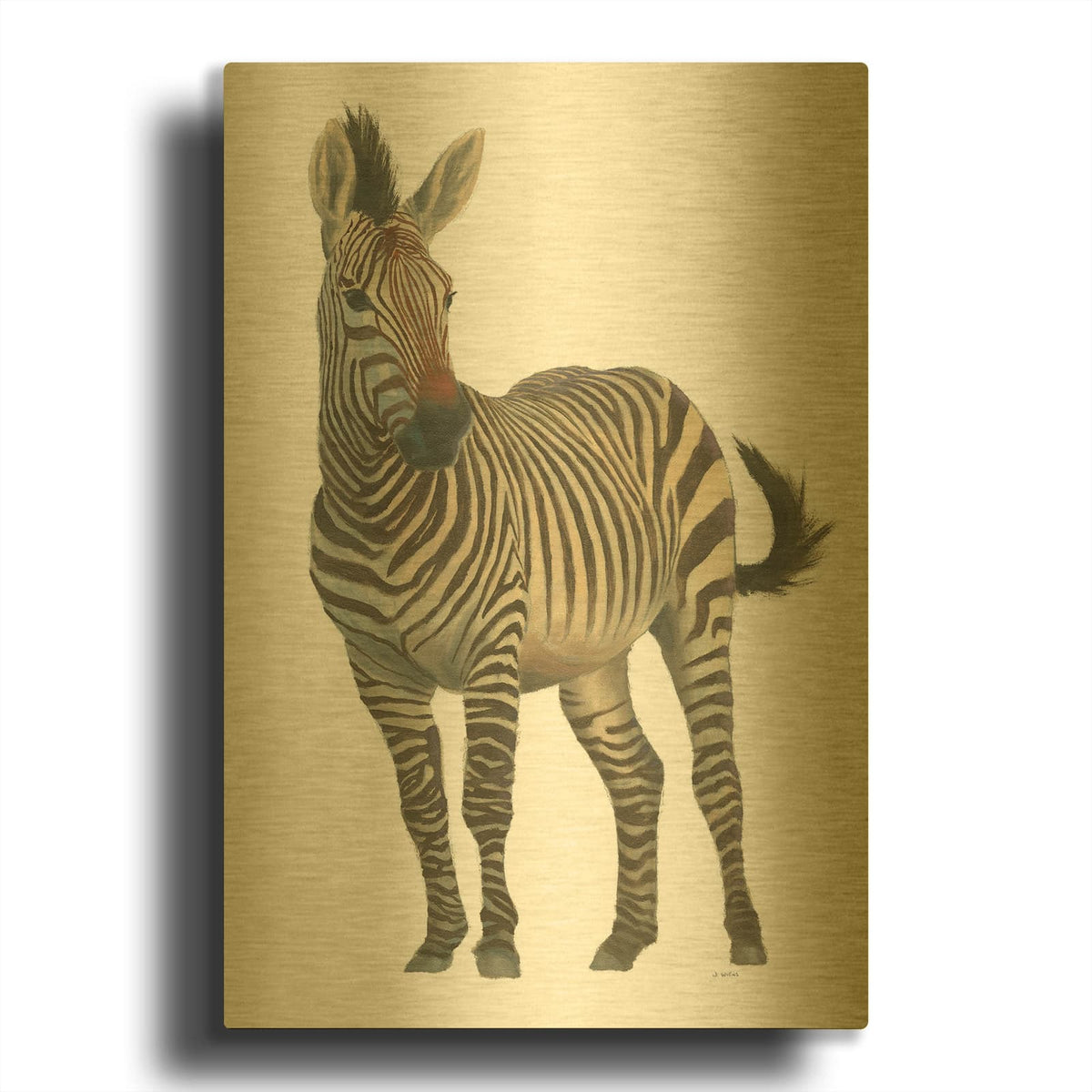 'Wild and Free VI' By James Wiens Gold Metal Wall Art