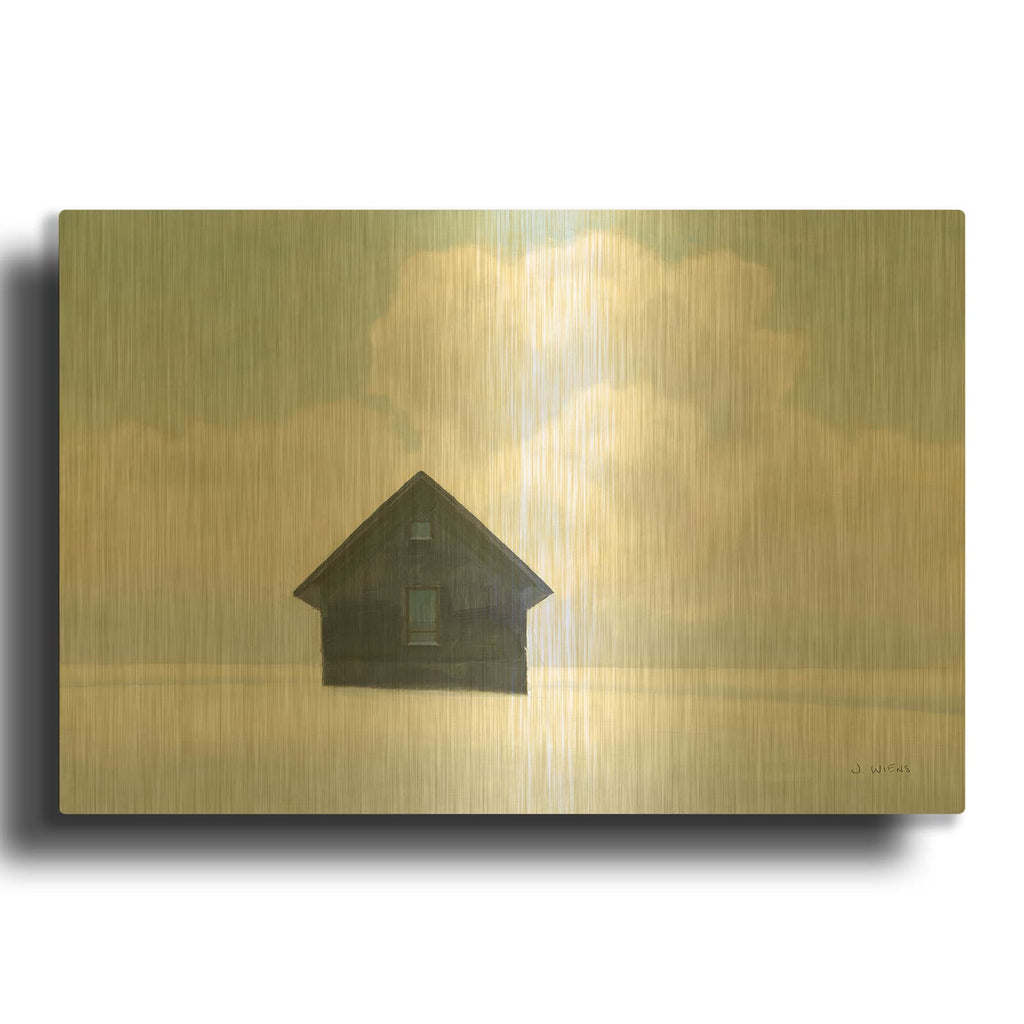 'Lonely Winter Landscape I' By James Wiens Gold Metal Wall Art