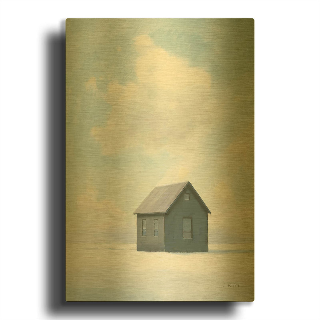 'Lonely Winter Landscape III' By James Wiens Gold Metal Wall Art