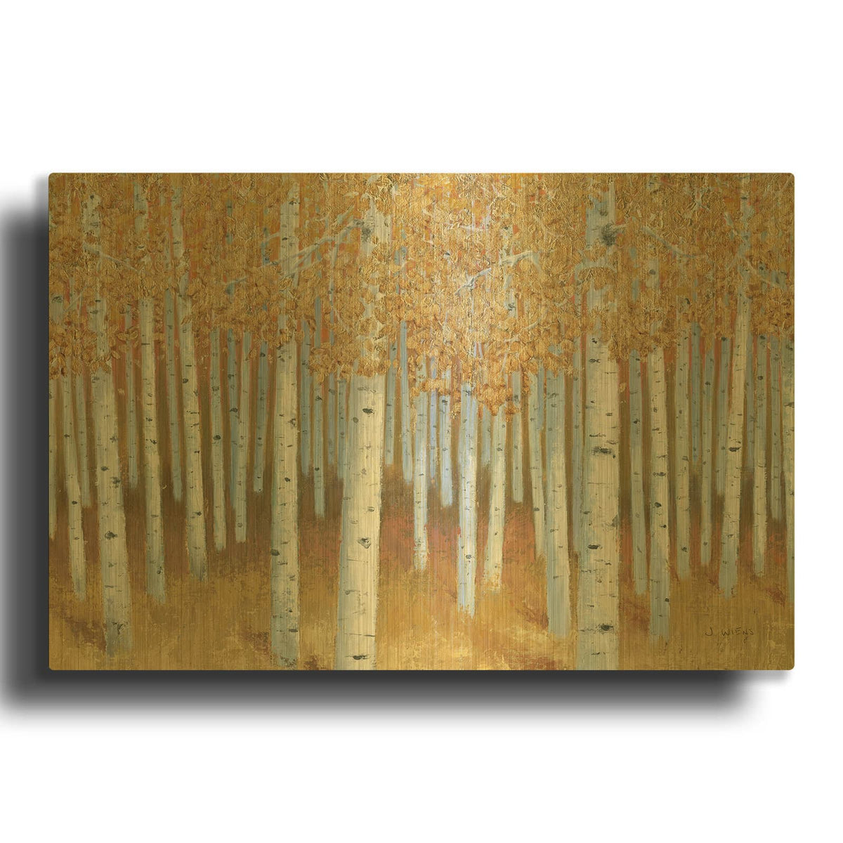 'Forest of Gold' By James Wiens Gold Metal Wall Art