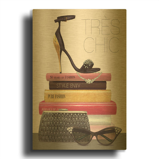 'Paris Style III Gold and Black' By Marco Fabiano Gold Metal Wall Art