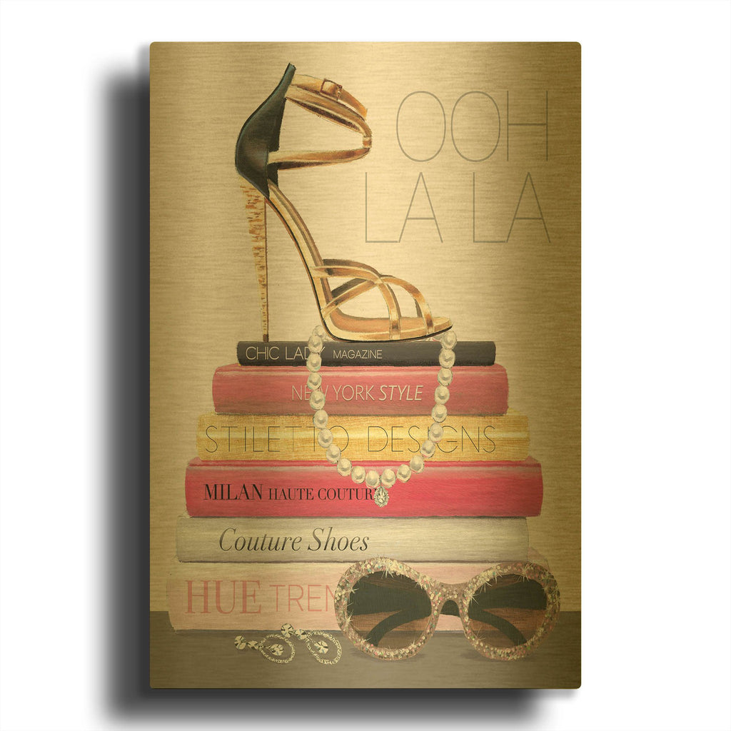 'Paris Style I Gold and Black' By Marco Fabiano Gold Metal Wall Art