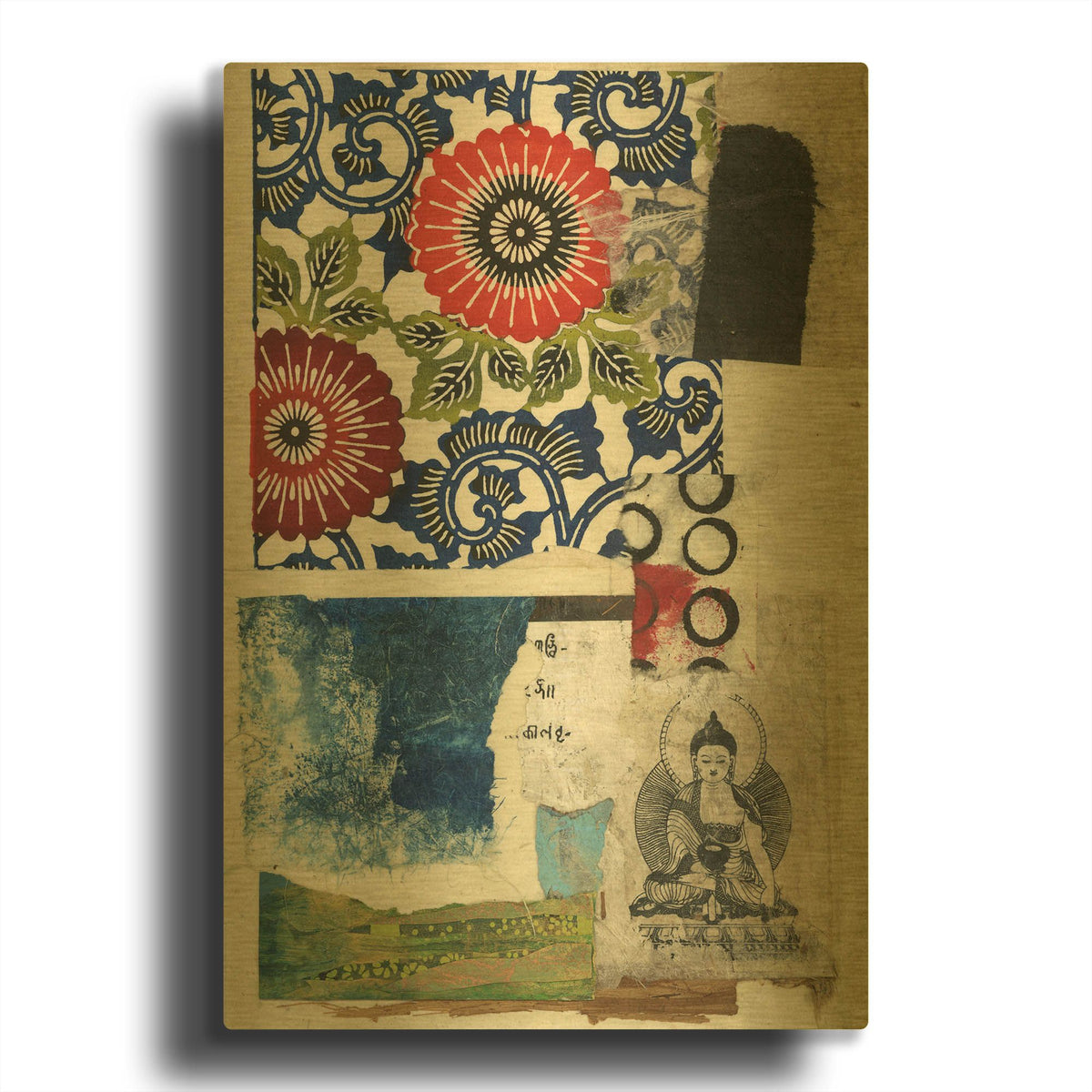 'Doko 3' By Elena Ray Gold Metal Wall Art