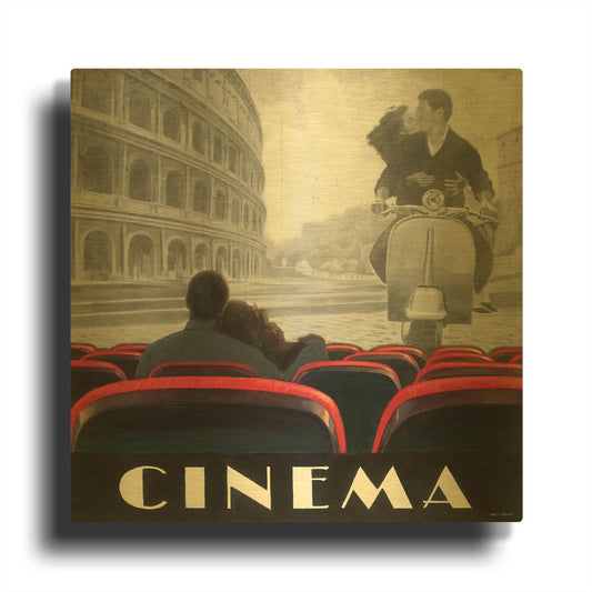 'Cinema Roma' By Marco Fabiano Gold Metal Wall Art