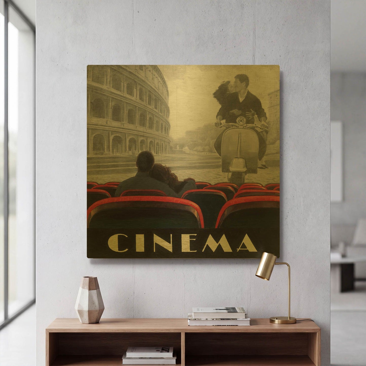 'Cinema Roma' By Marco Fabiano Gold Metal Wall Art