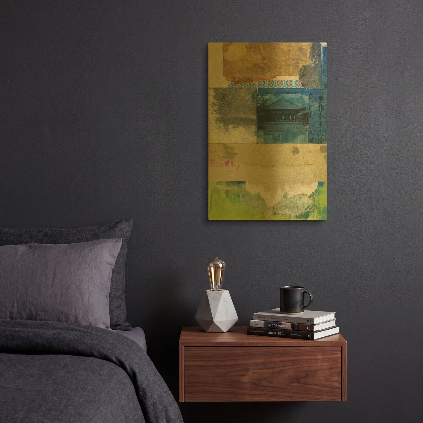 'Doko' By Elena Ray Gold Metal Wall Art