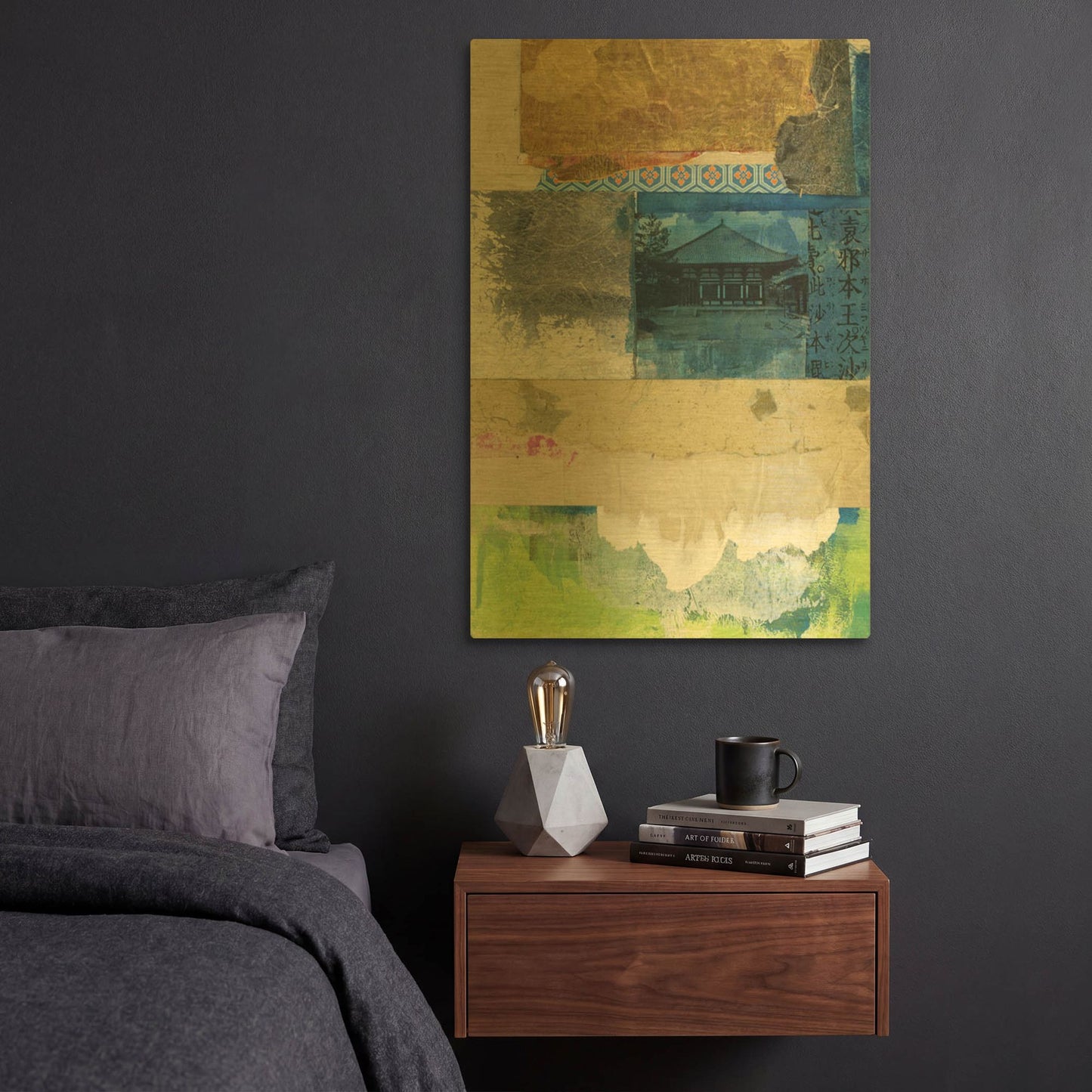 'Doko' By Elena Ray Gold Metal Wall Art