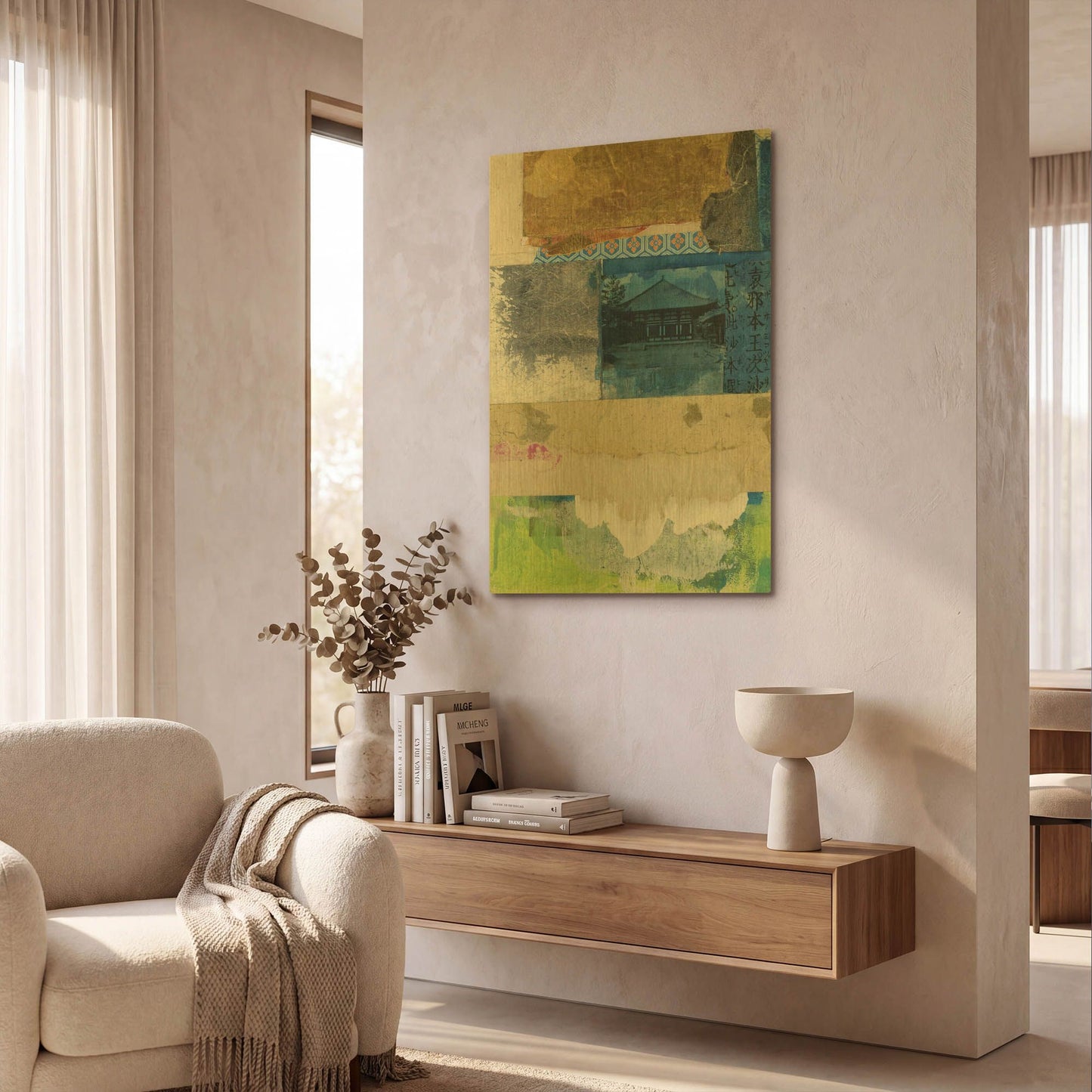 'Doko' By Elena Ray Gold Metal Wall Art