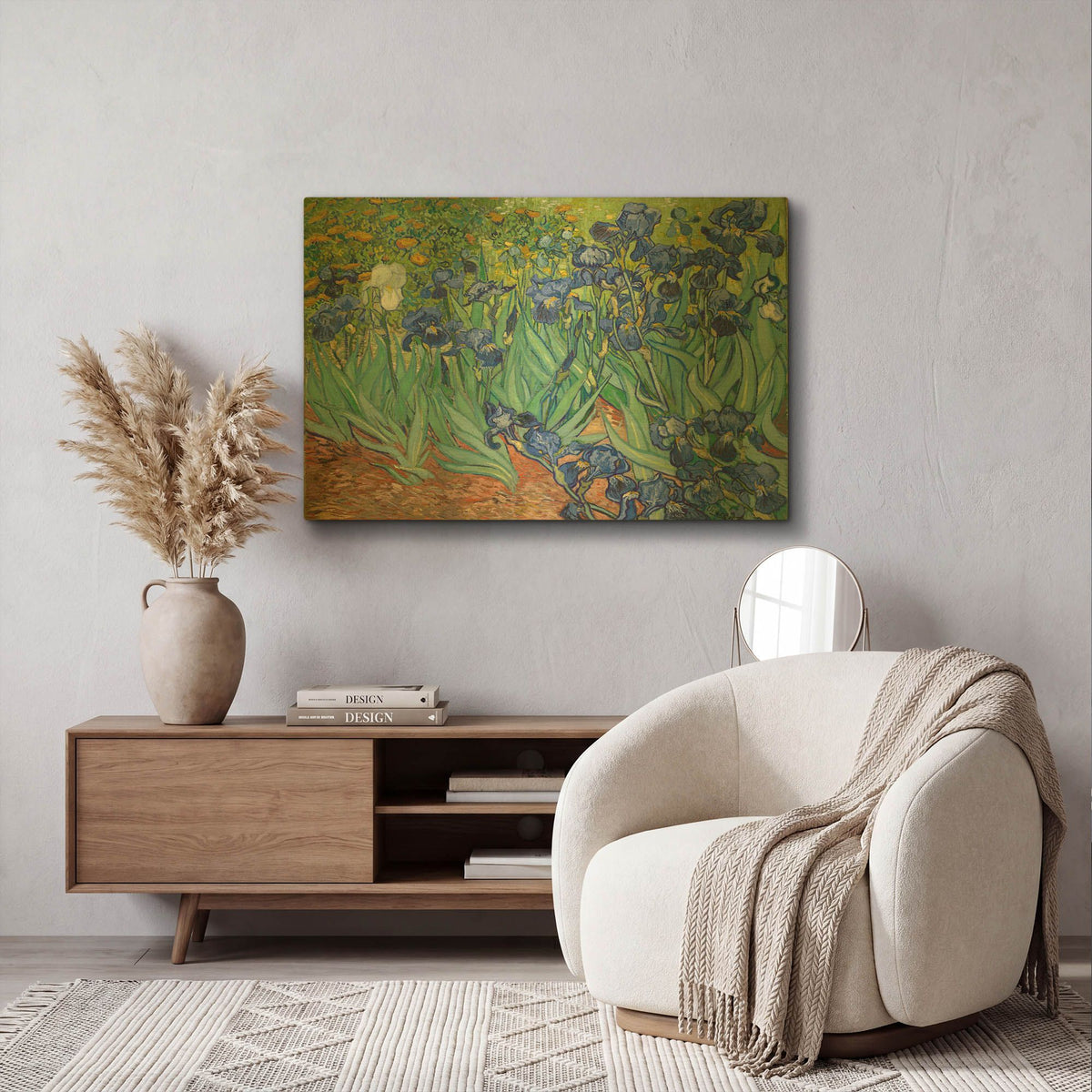 'Irises' By Vincent Van Gogh Gold Metal Wall Art