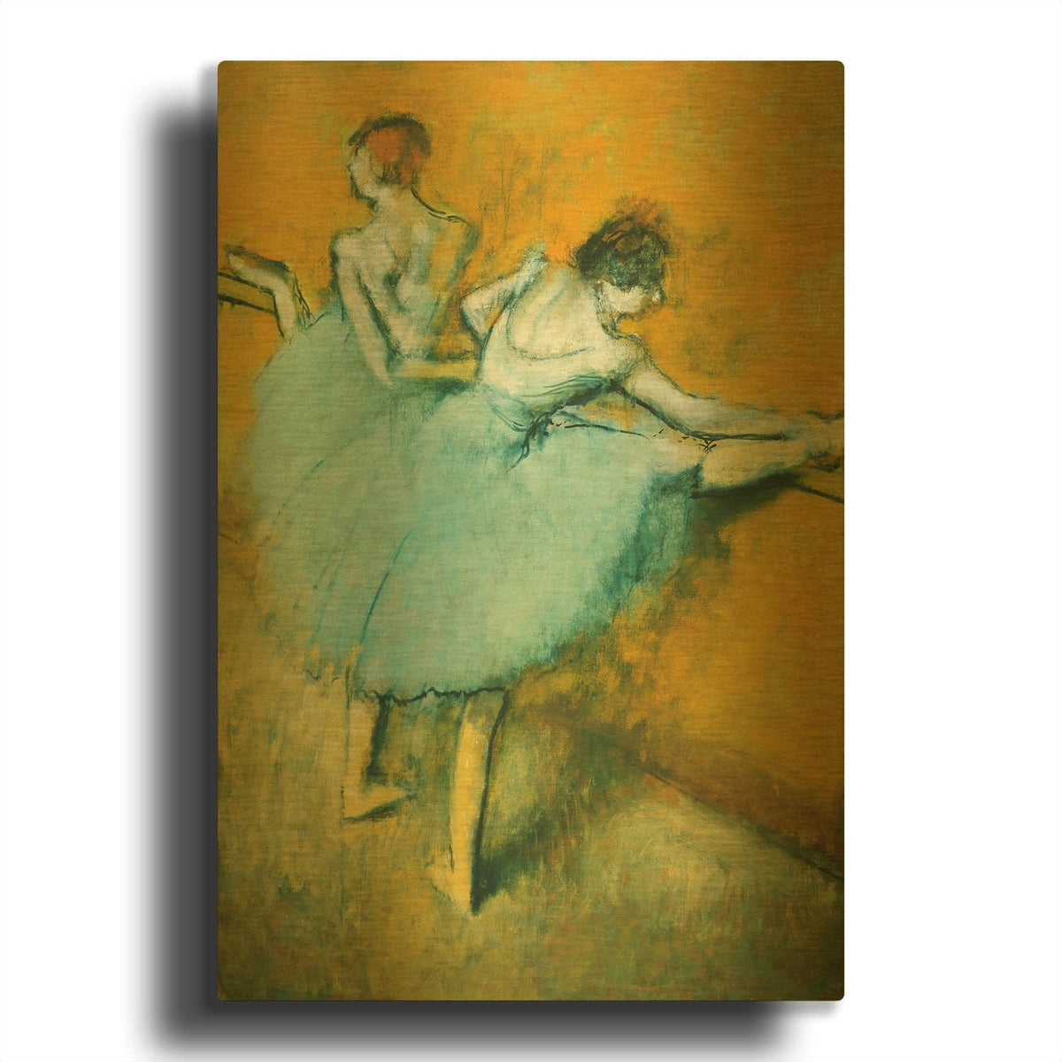 'Dancers at the Barre' By Edgar Degas Gold Metal Wall Art