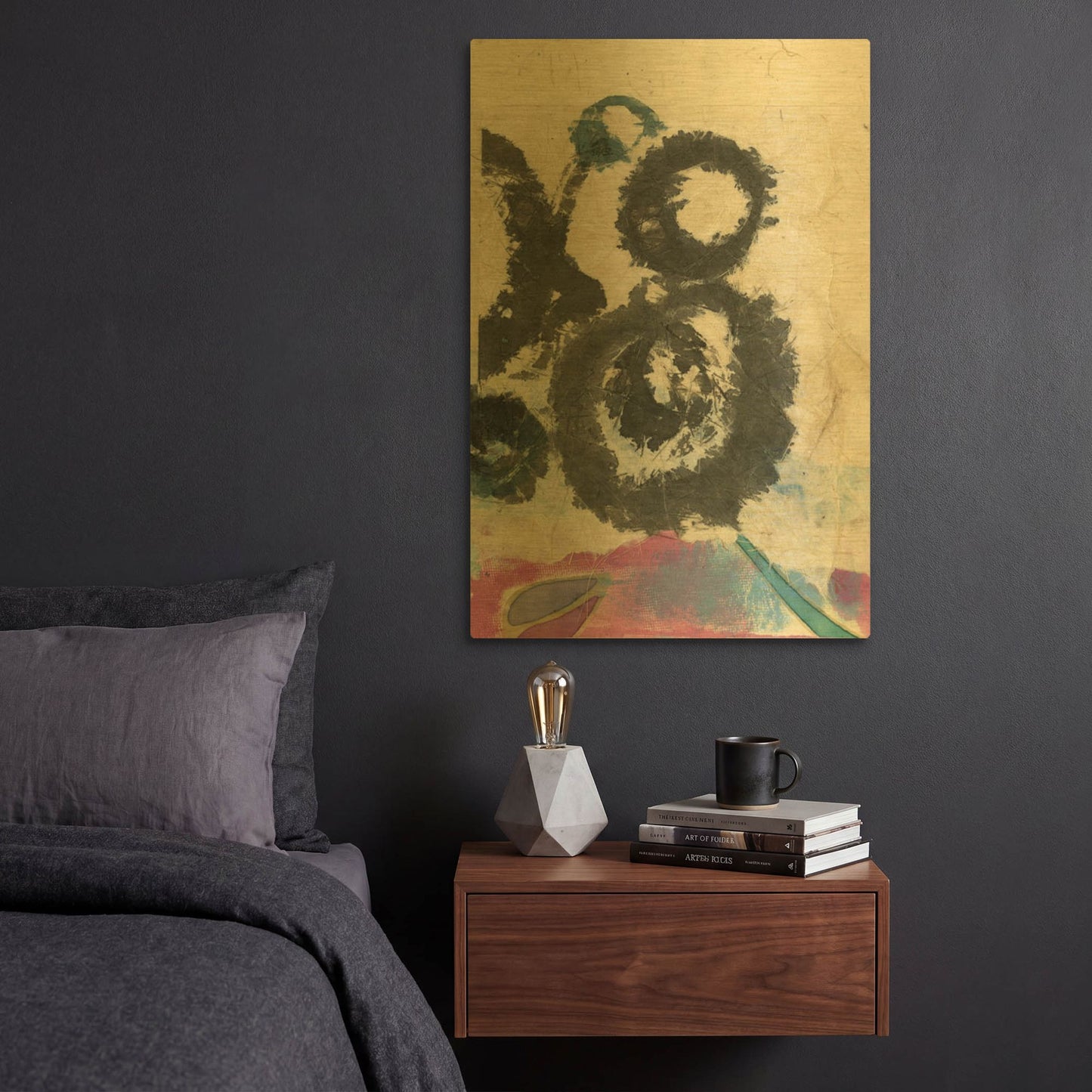 'Doko 2' By Elena Ray Gold Metal Wall Art