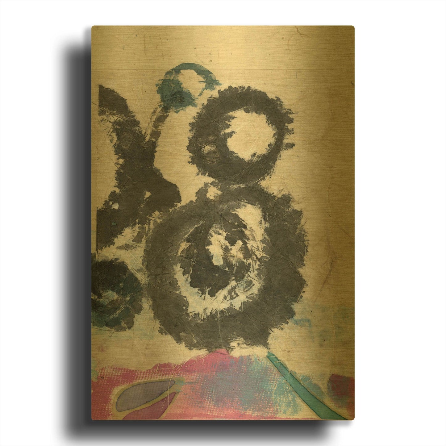 'Doko 2' By Elena Ray Gold Metal Wall Art