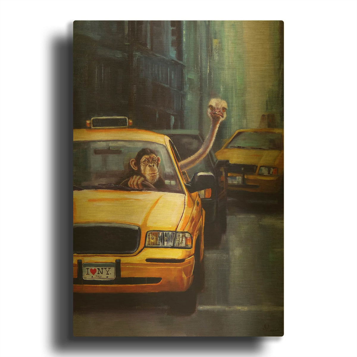 'Rush Hour' By Lucia Heffernan Gold Metal Wall Art