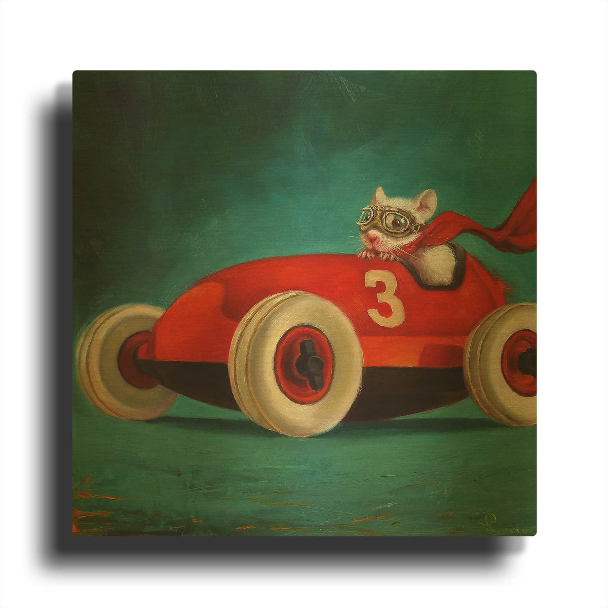 'Speed Racer' By Lucia Heffernan Gold Metal Wall Art