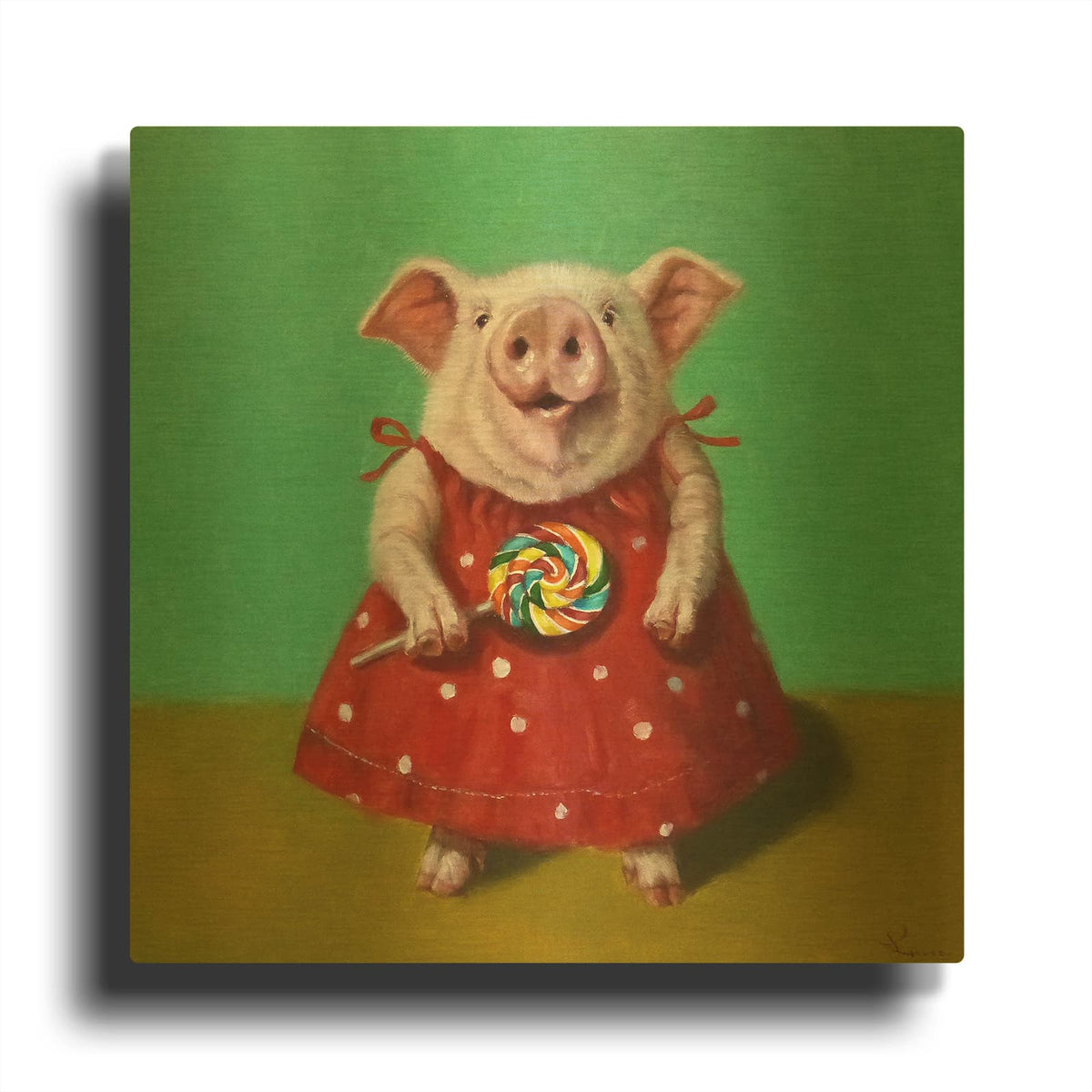 'Sticky' By Lucia Heffernan Gold Metal Wall Art