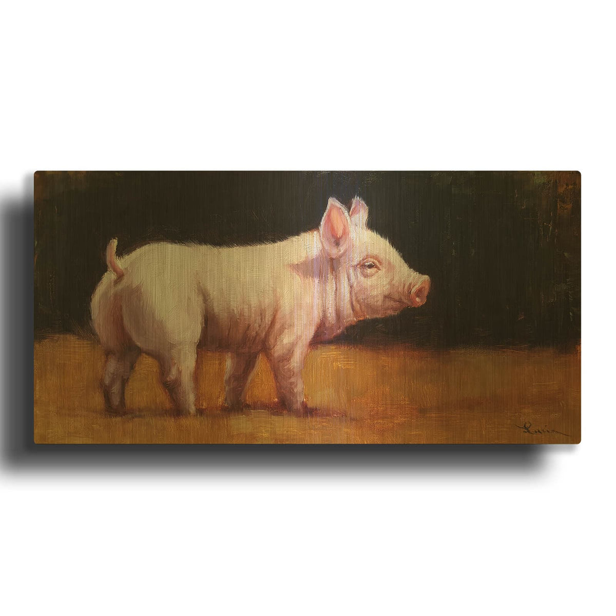 'Wilbur' By Lucia Heffernan Gold Metal Wall Art