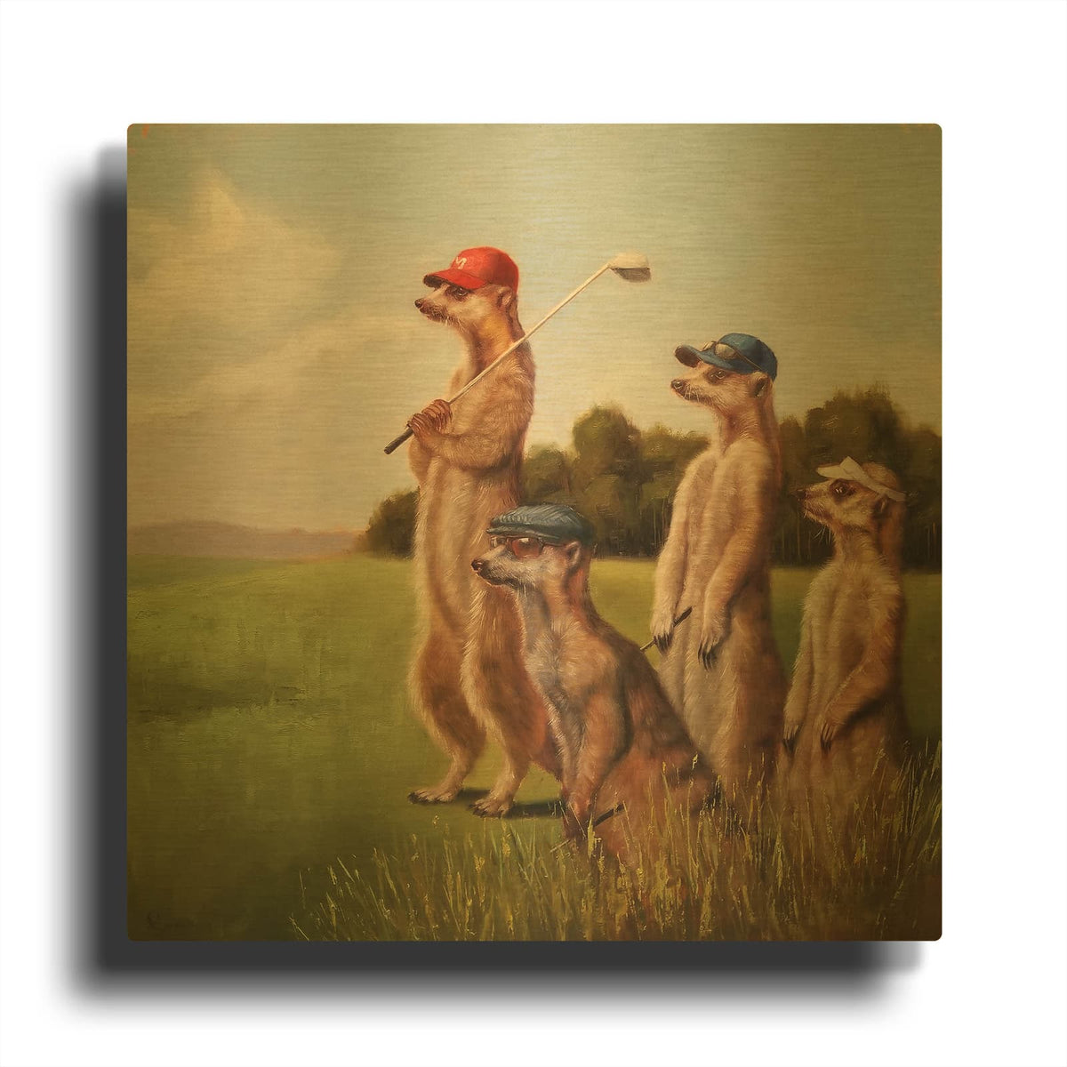 'Men' By Lucia Heffernan Gold Metal Wall Art