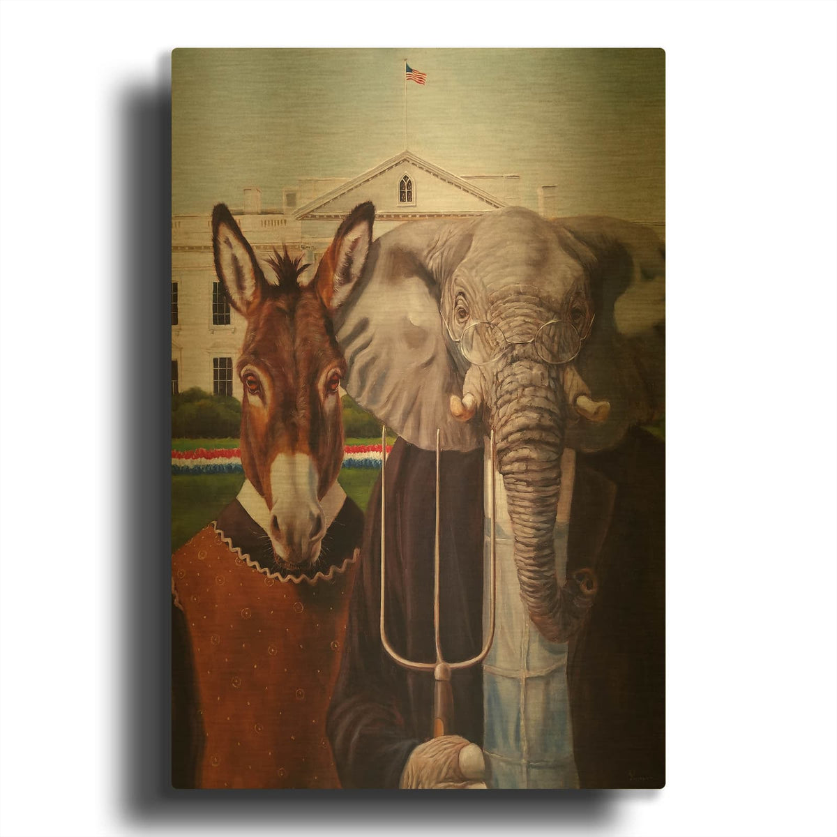 'Washington Gothic' By Lucia Heffernan Gold Metal Wall Art