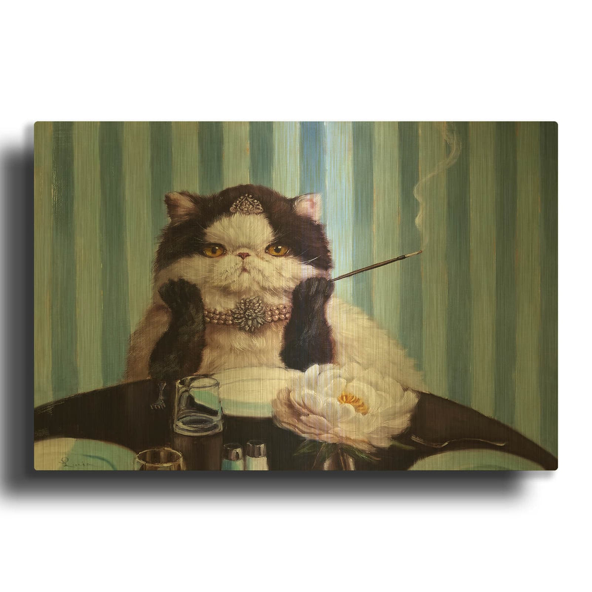 'Breakfast at Tiffany' By Lucia Heffernan Gold Metal Wall Art