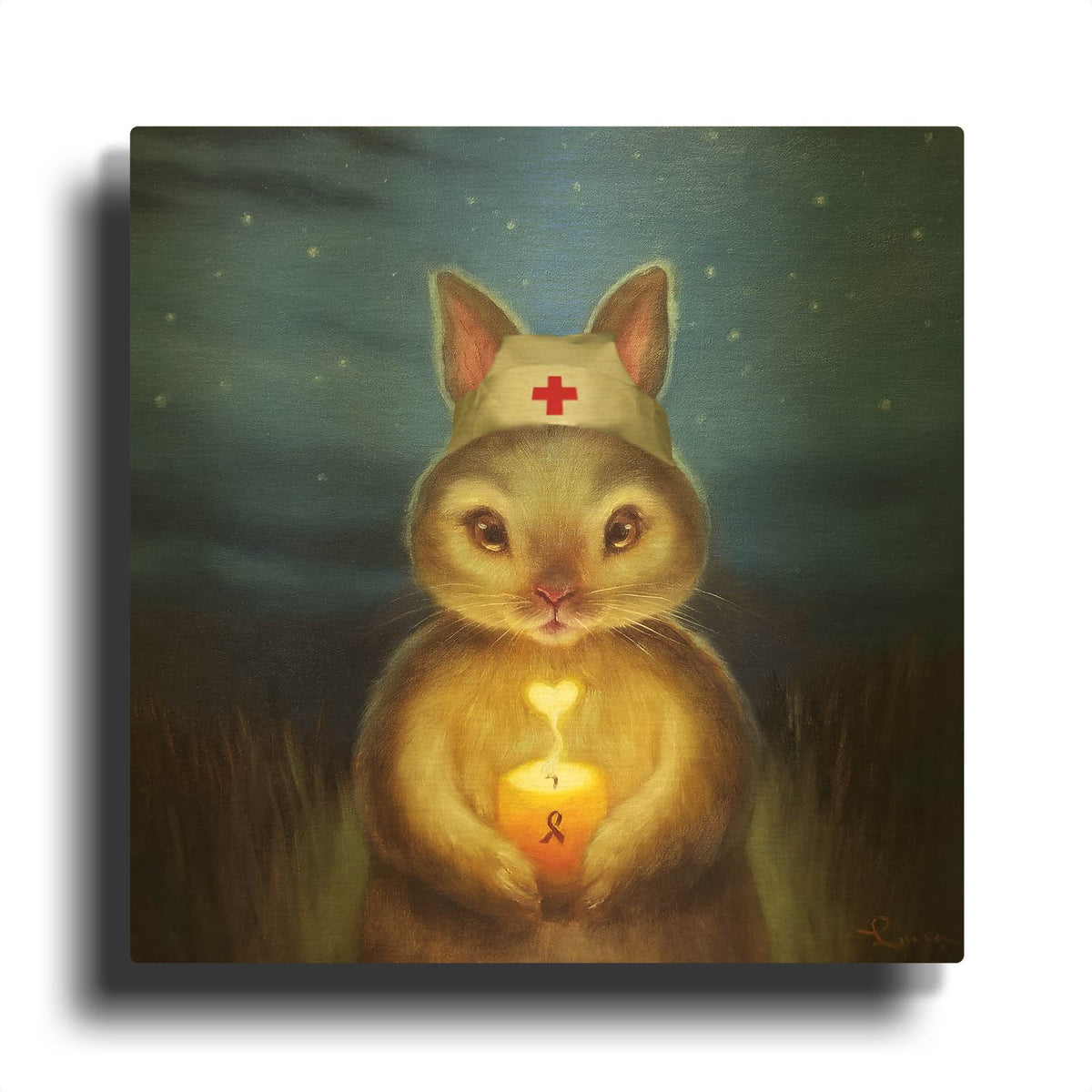 'Hope' By Lucia Heffernan Gold Metal Wall Art