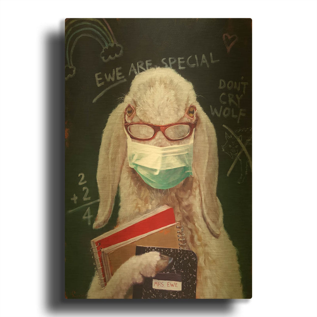 'Back To School - Teacher' By Lucia Heffernan Gold Metal Wall Art