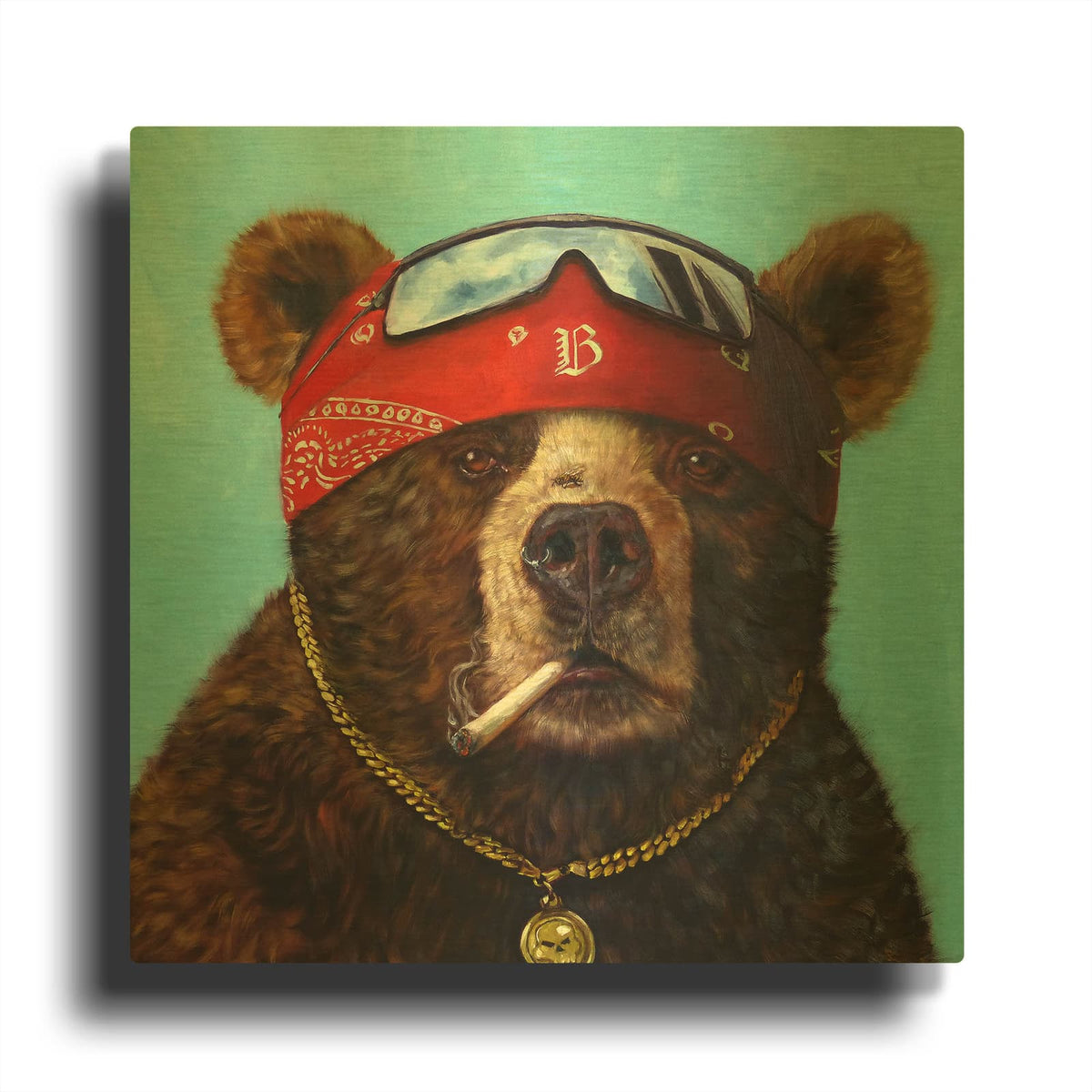 'Half Baked' By Lucia Heffernan Gold Metal Wall Art