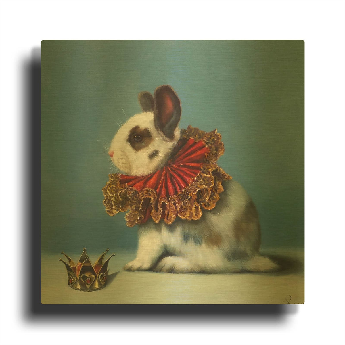 'Queen of Hearts' By Lucia Heffernan Gold Metal Wall Art