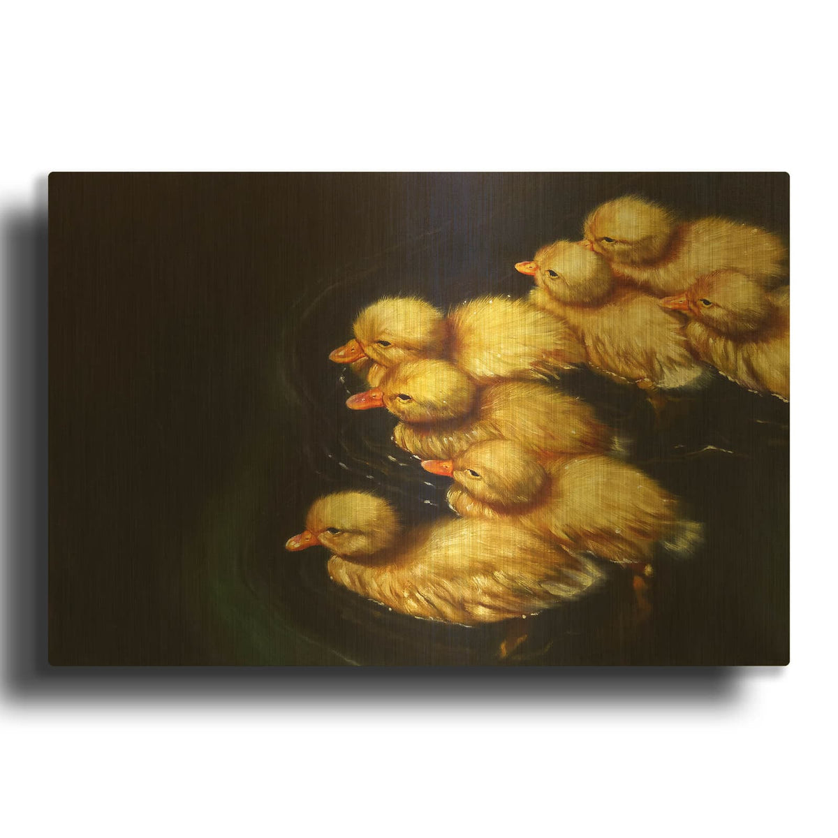 'Crossing' By Lucia Heffernan Gold Metal Wall Art