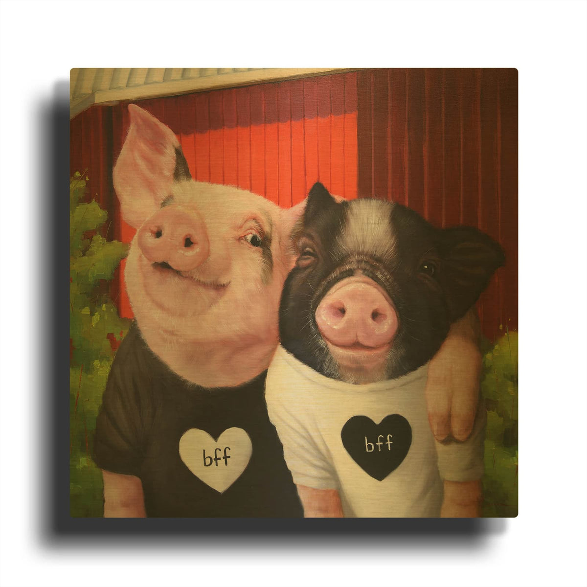 'BFF' By Lucia Heffernan Gold Metal Wall Art