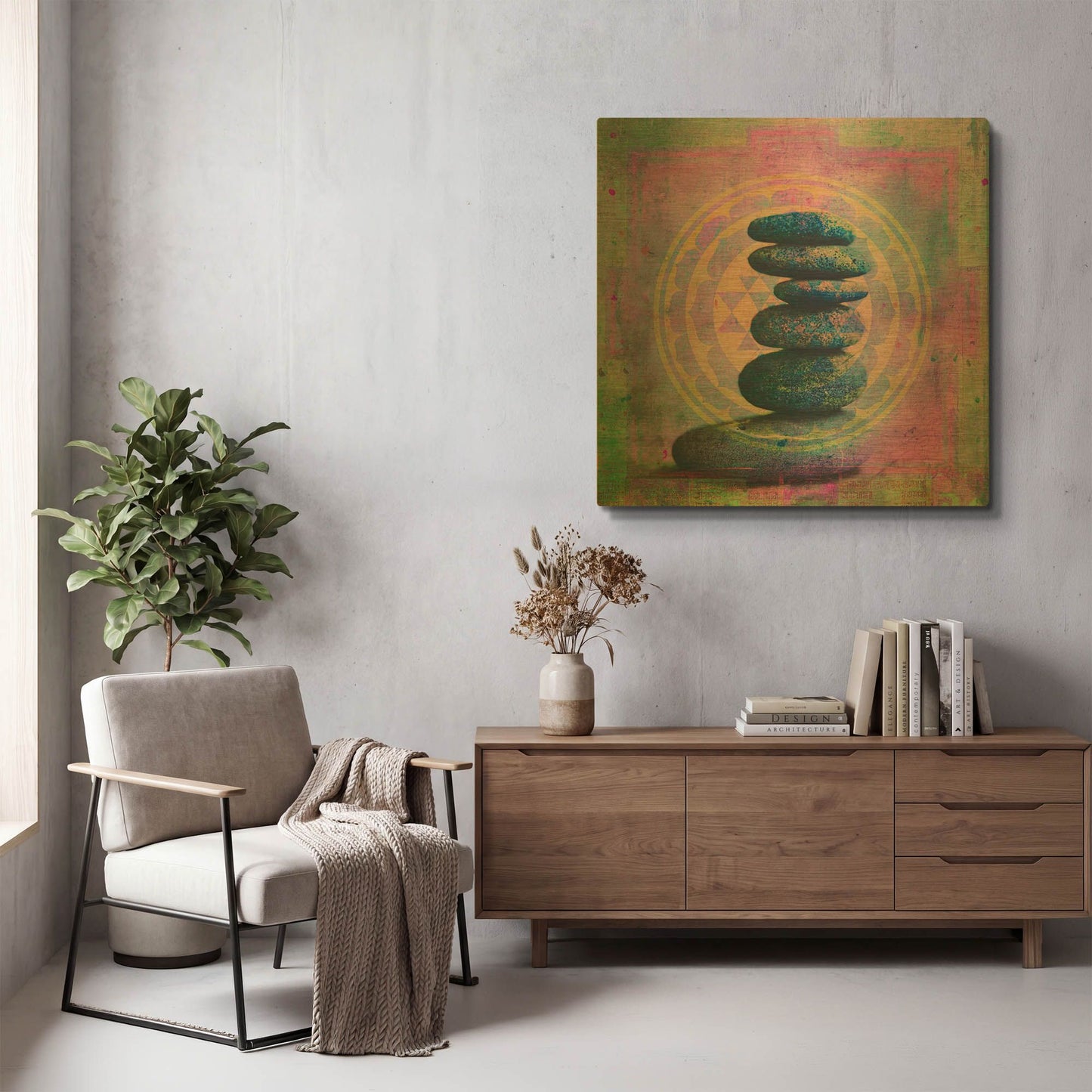 'Soul In Balance' By Elena Ray Gold Metal Wall Art