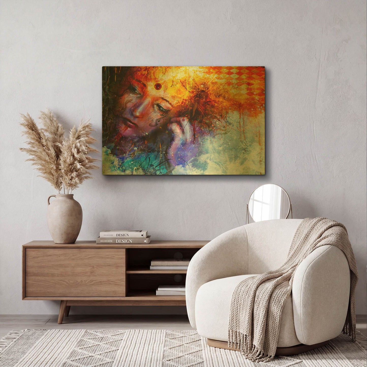 'Bipolar Front' By Mario Sanchez Nevado Gold Metal Wall Art