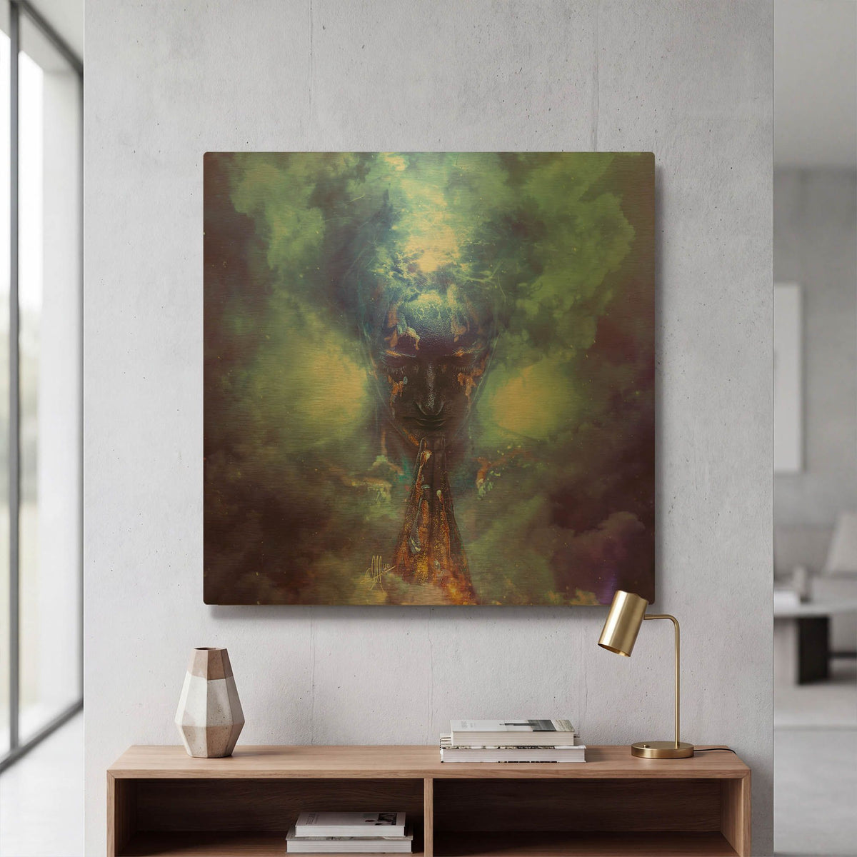 'Evaporate' By Mario Sanchez Nevado Gold Metal Wall Art