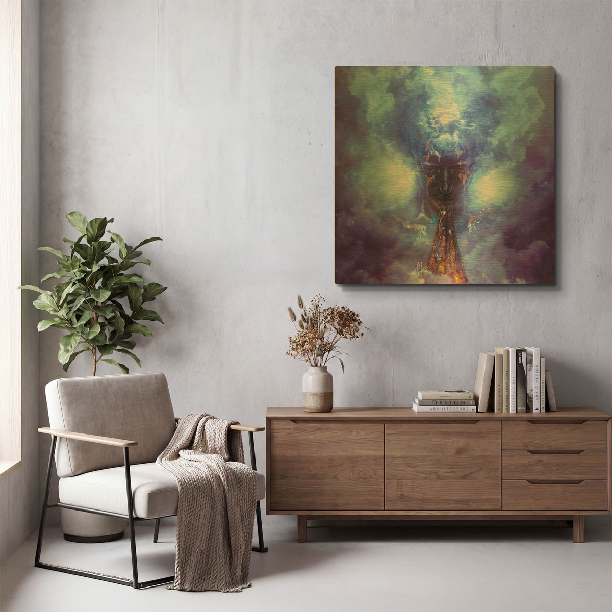 'Evaporate' By Mario Sanchez Nevado Gold Metal Wall Art