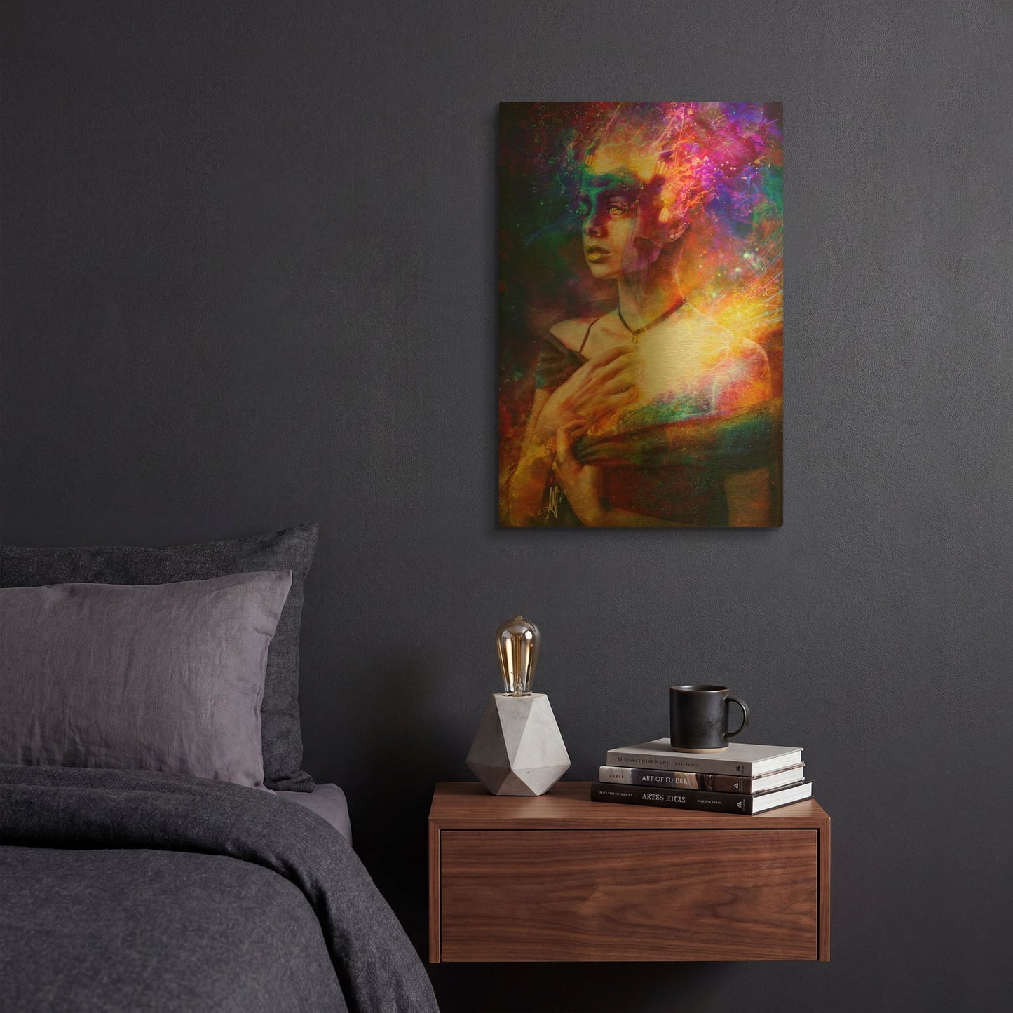 'Iridiscent Catharsis' By Mario Sanchez Nevado Gold Metal Wall Art