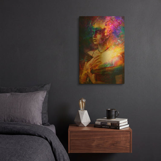 'Iridiscent Catharsis' By Mario Sanchez Nevado Gold Metal Wall Art