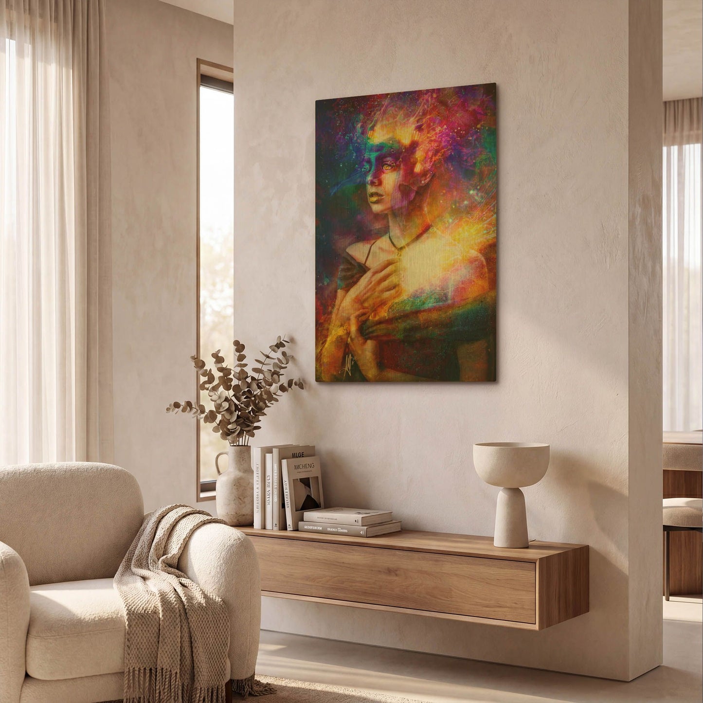 'Iridiscent Catharsis' By Mario Sanchez Nevado Gold Metal Wall Art