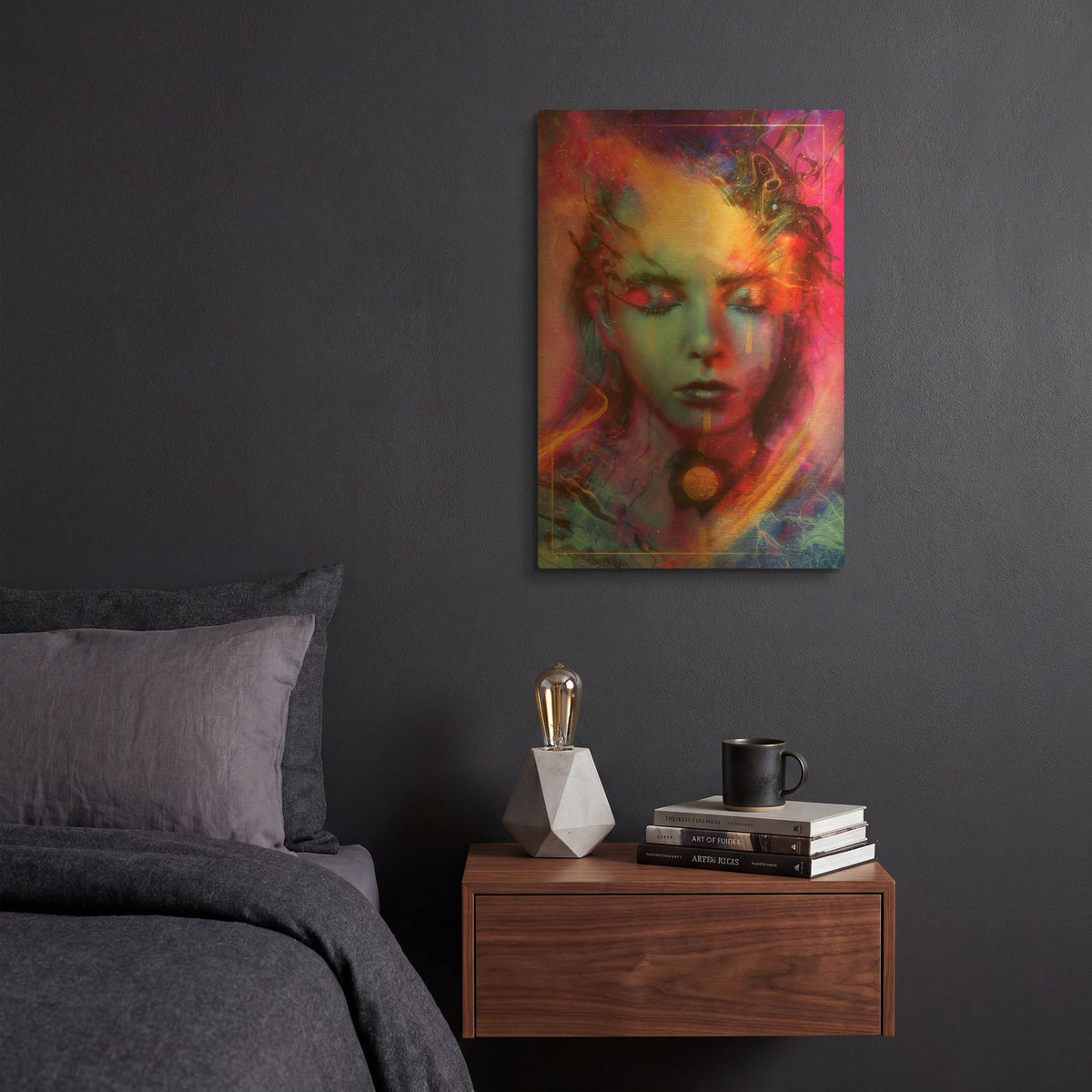 'Neptunian Metanoia' By Mario Sanchez Nevado Gold Metal Wall Art