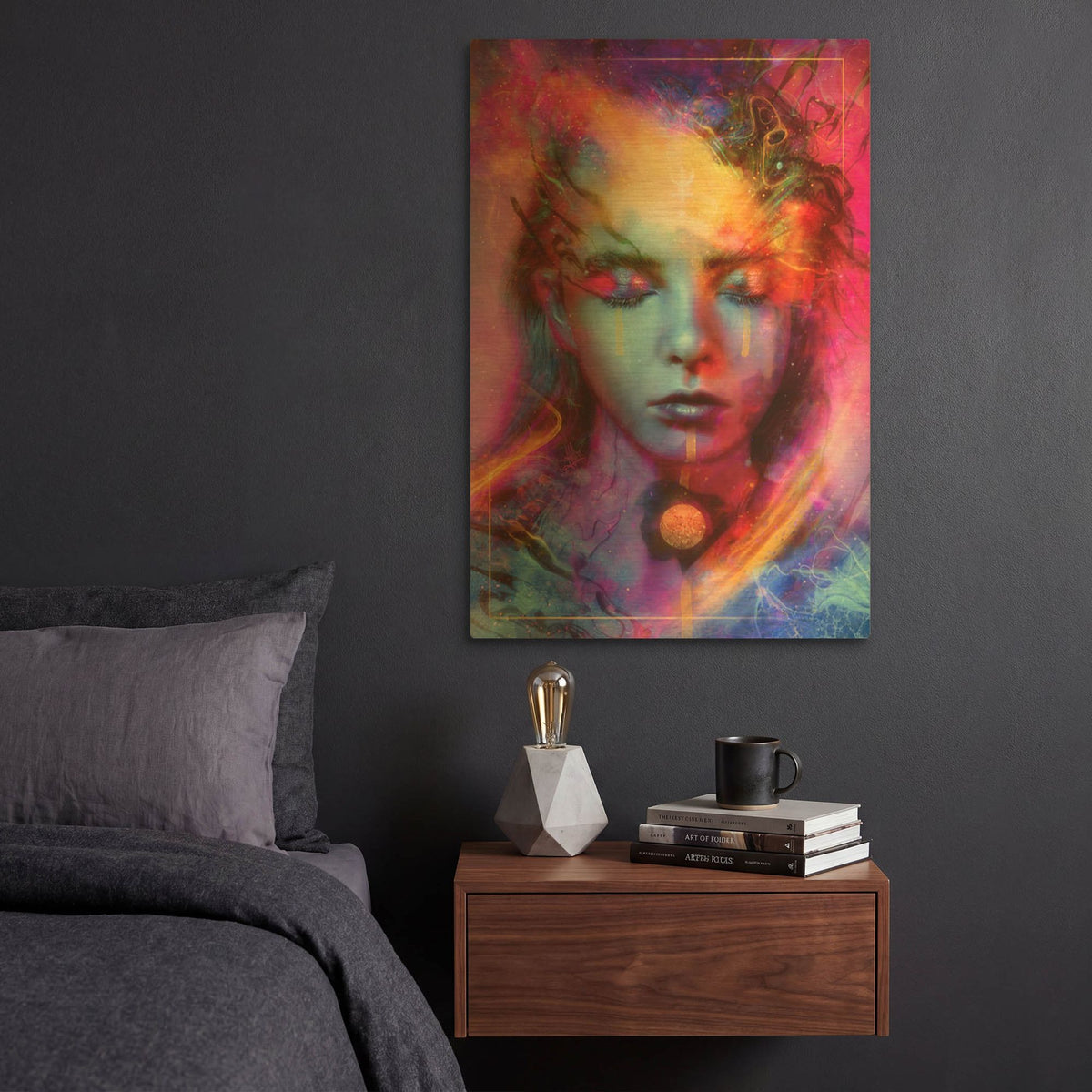 'Neptunian Metanoia' By Mario Sanchez Nevado Gold Metal Wall Art