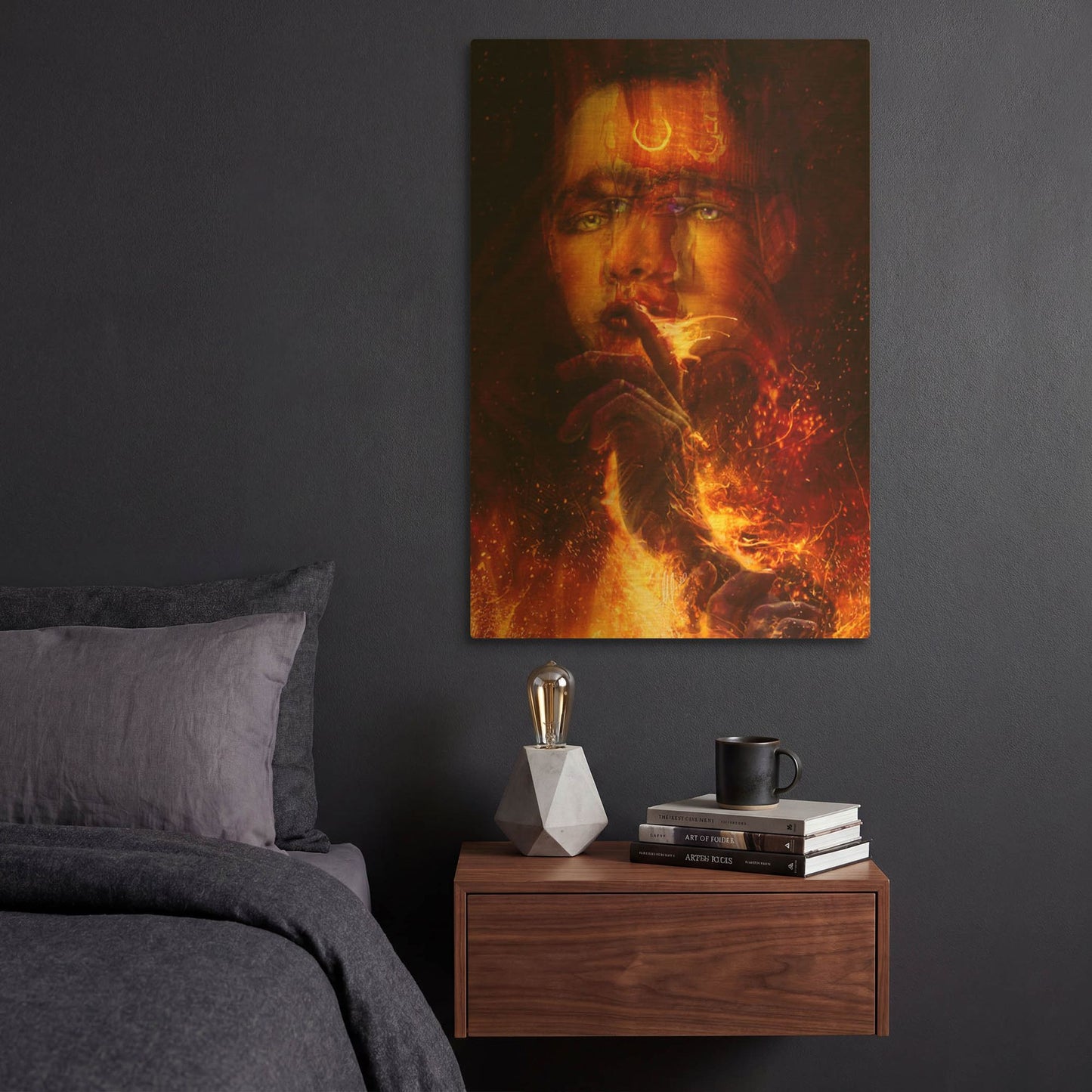 'Passive Agressive Heatwave' By Mario Sanchez Nevado Gold Metal Wall Art