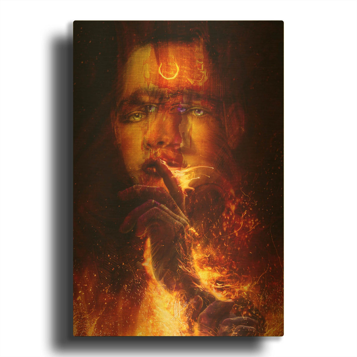 'Passive Agressive Heatwave' By Mario Sanchez Nevado Gold Metal Wall Art