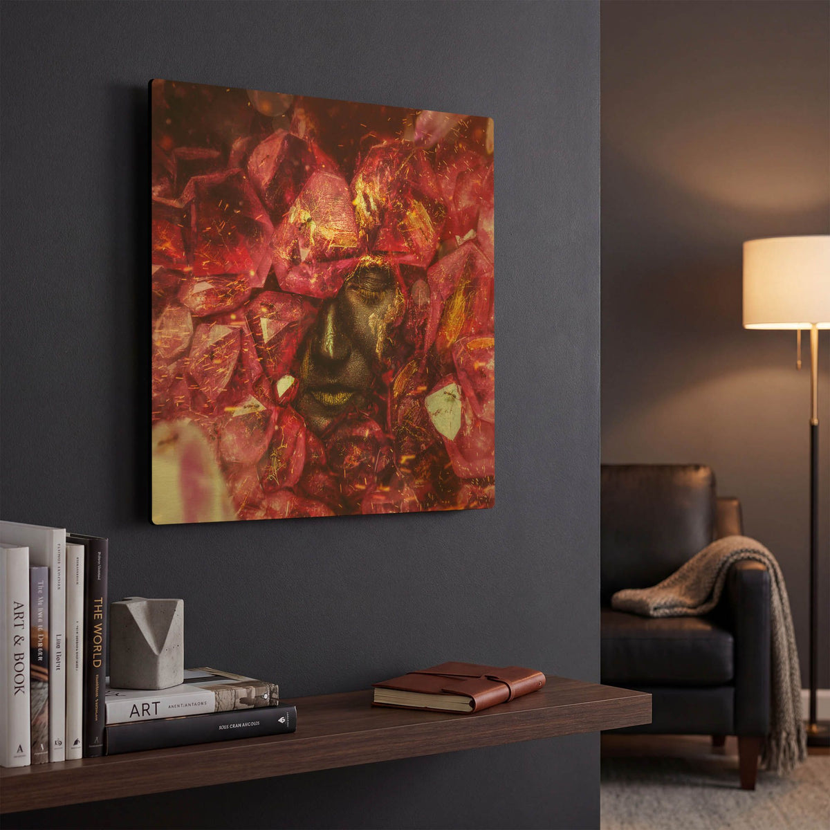 'States Of The Matter Crystallize' By Mario Sanchez Nevado Gold Metal Wall Art