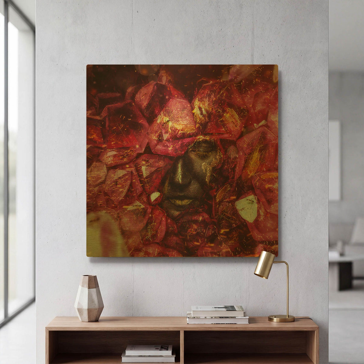 'States Of The Matter Crystallize' By Mario Sanchez Nevado Gold Metal Wall Art