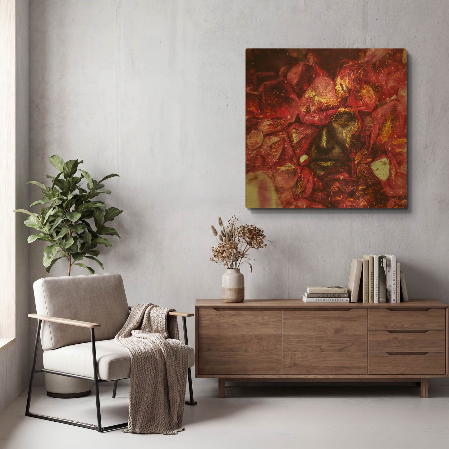 'States Of The Matter Crystallize' By Mario Sanchez Nevado Gold Metal Wall Art