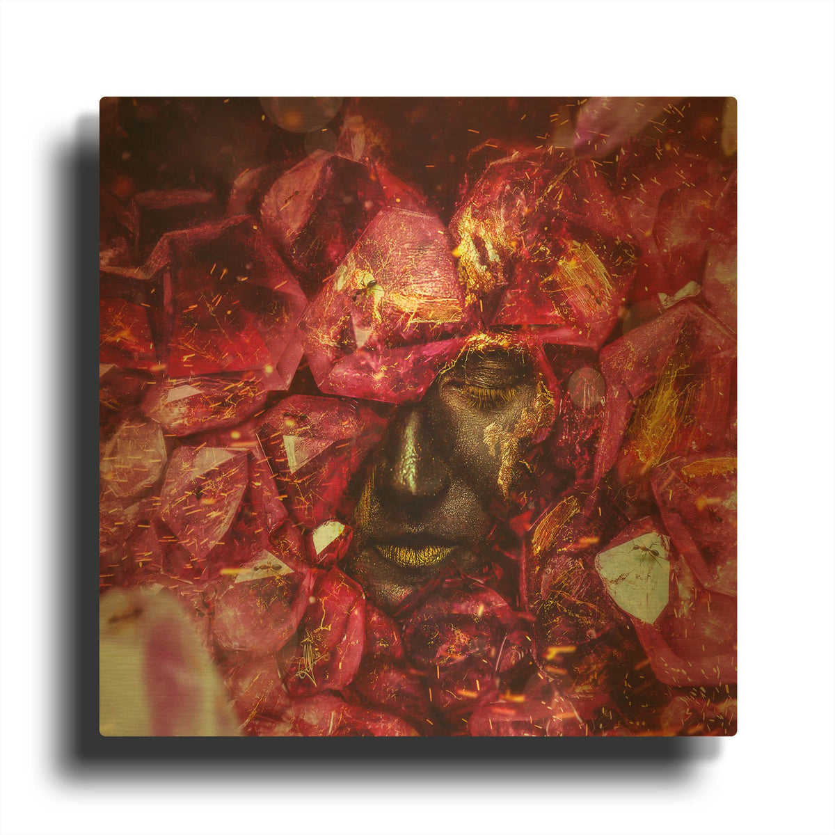 'States Of The Matter Crystallize' By Mario Sanchez Nevado Gold Metal Wall Art