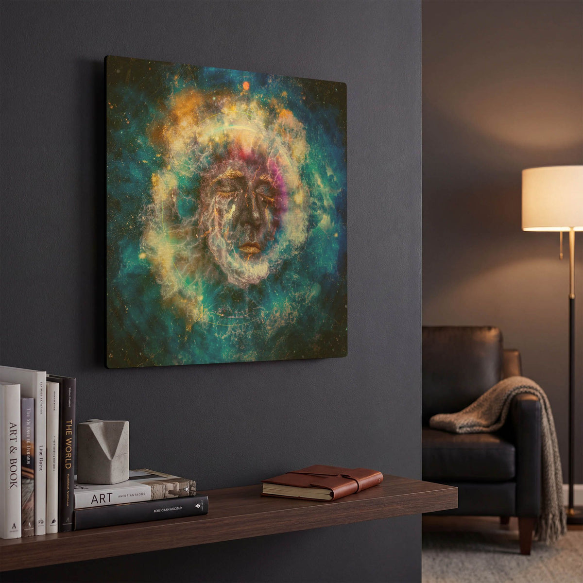 'States Of The Matter Liquify' By Mario Sanchez Nevado Gold Metal Wall Art