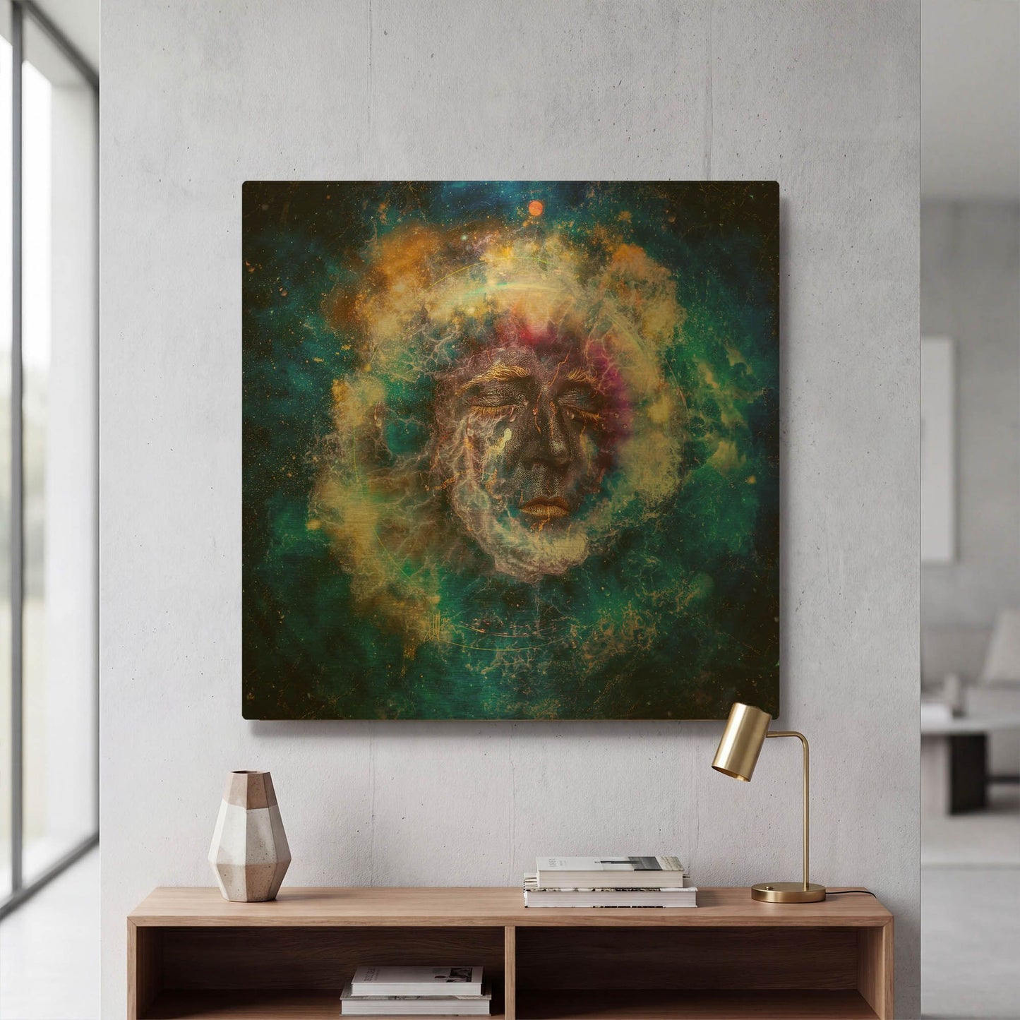 'States Of The Matter Liquify' By Mario Sanchez Nevado Gold Metal Wall Art