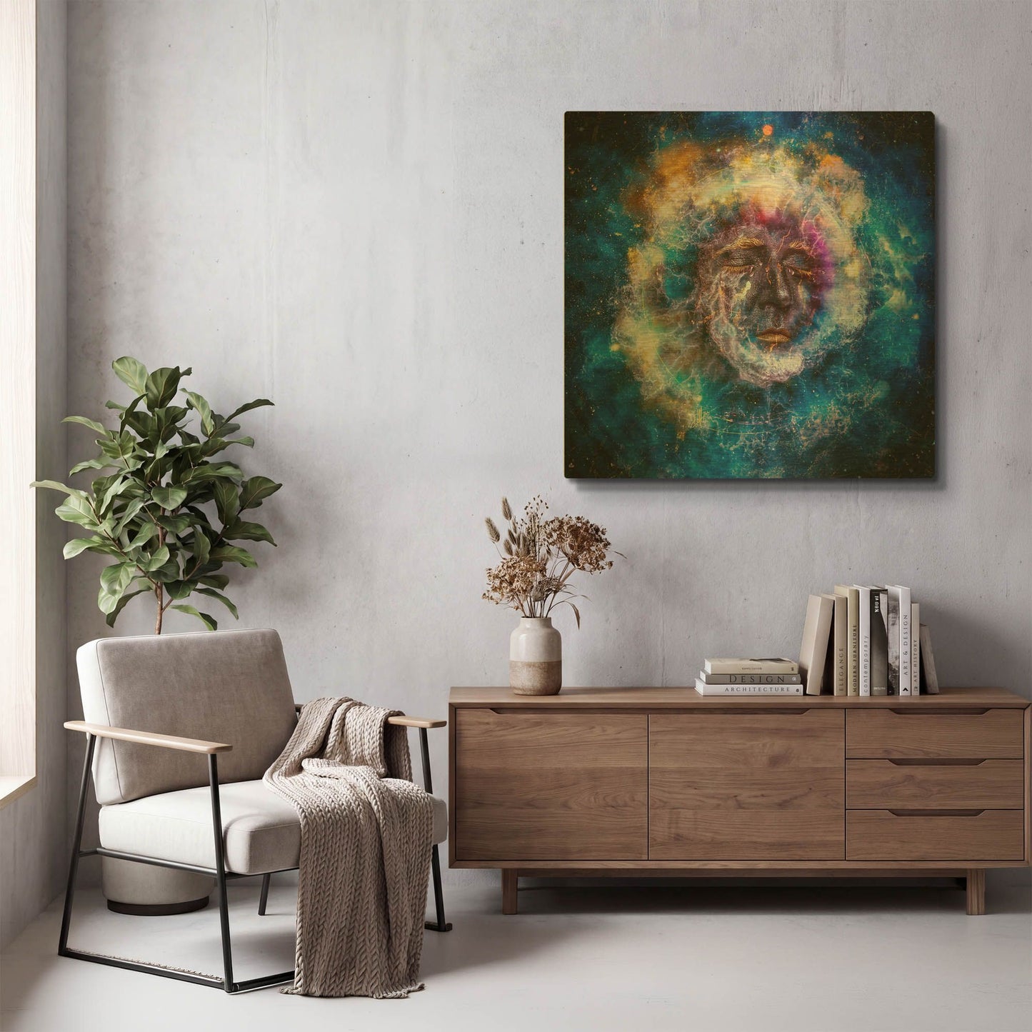 'States Of The Matter Liquify' By Mario Sanchez Nevado Gold Metal Wall Art