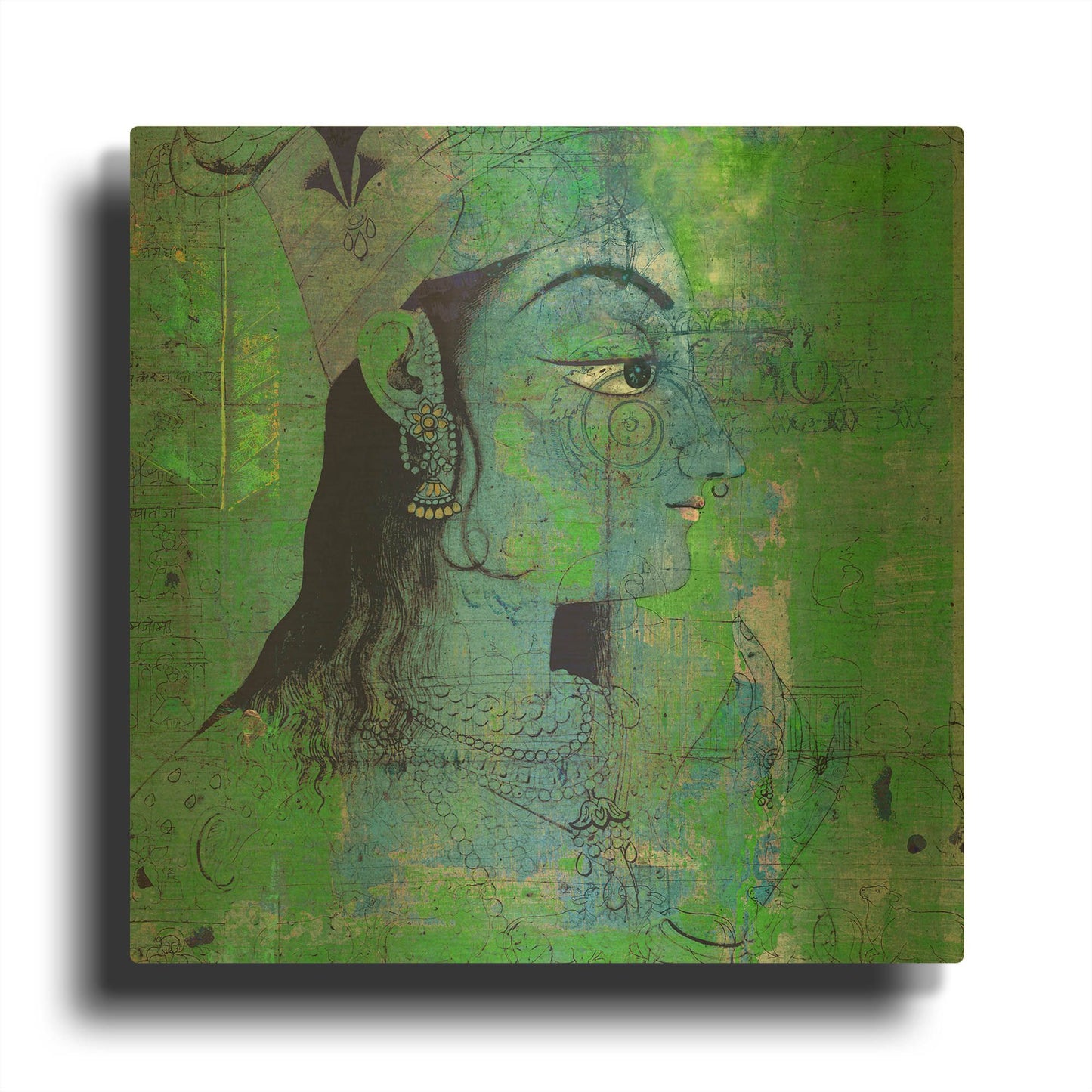 'Classic Krishna' By Elena Ray Gold Metal Wall Art