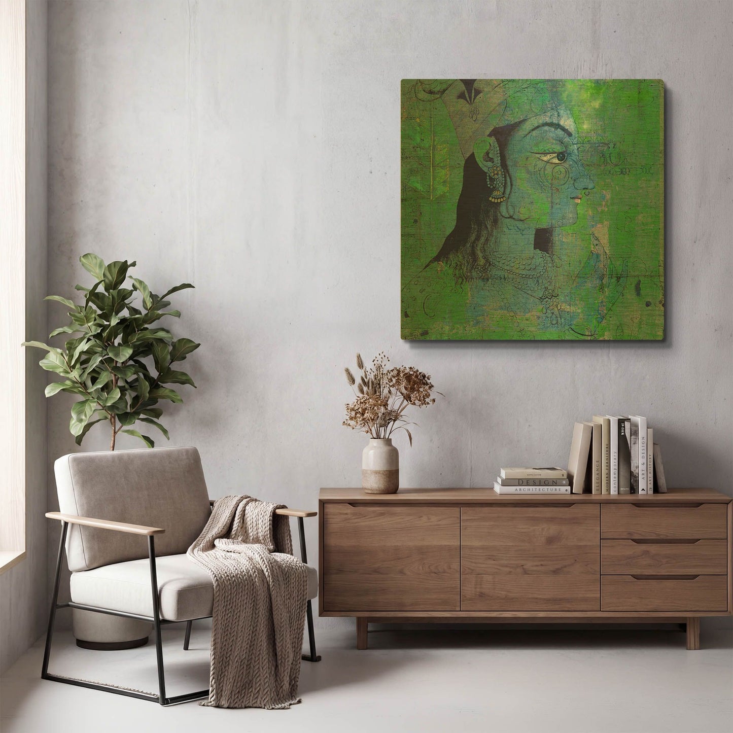 'Classic Krishna' By Elena Ray Gold Metal Wall Art